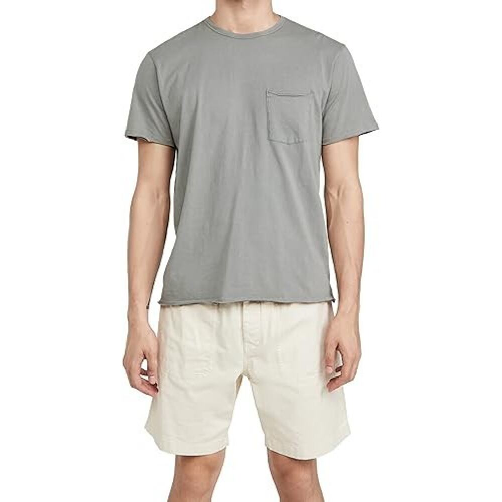 Rag & Bone Men Grey Short Sleeve Organic Cotton Tee Top Size Large A001613